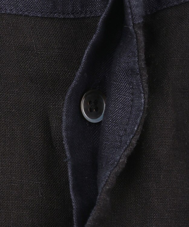 JOSEPH HOMME FRENCH LINEN OX SHORT SLEEVE SHIRT ネイビー系