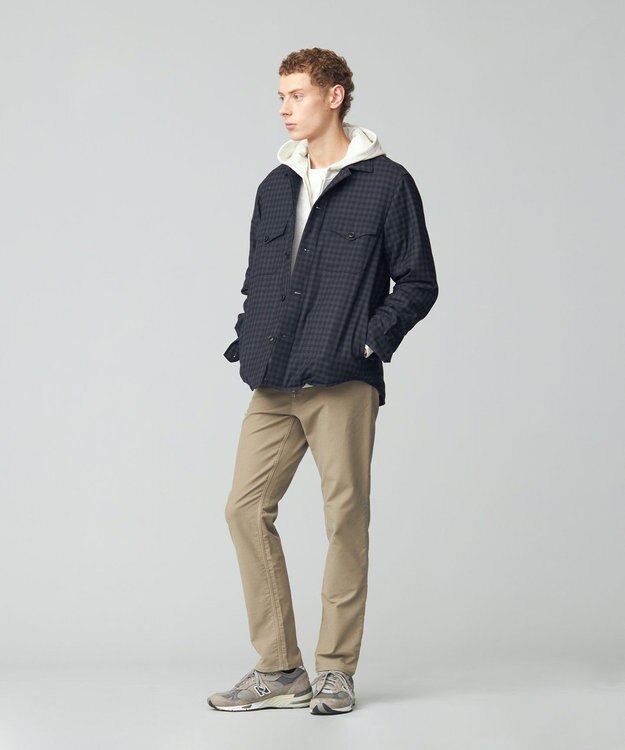 J.PRESS MEN ドビーストレッチ起毛パンツ ベージュ系