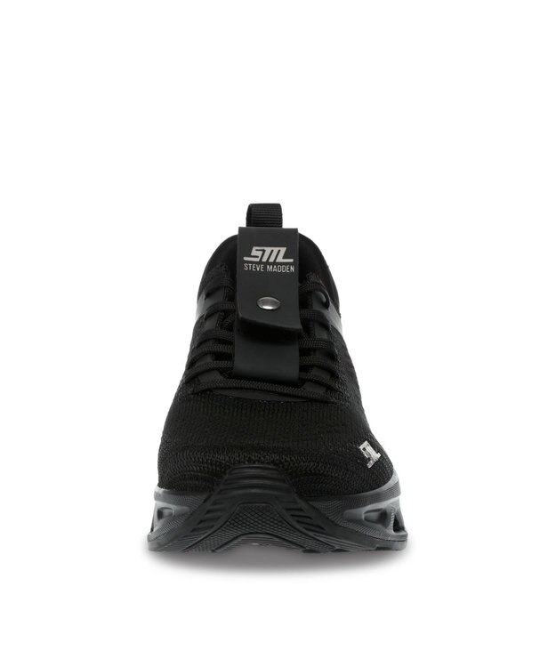 STEVE MADDEN SURGE 1 デザインソールニットスニ―カー ブラックブラック