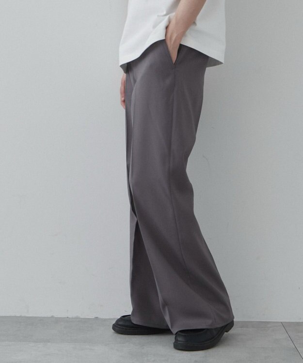 WEGO 【ユニセックス着用ITEM】ルーズフィットフレアトラウザー グレー