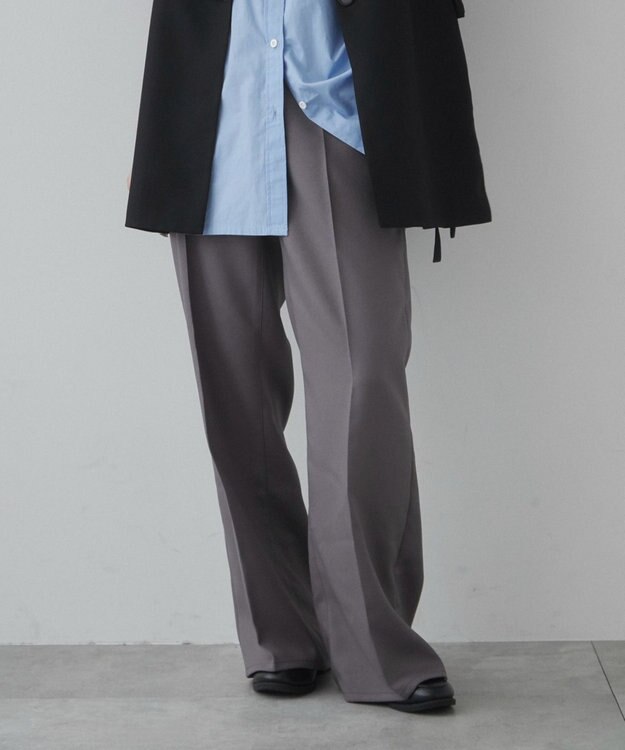 WEGO 【ユニセックス着用ITEM】ルーズフィットフレアトラウザー グレー