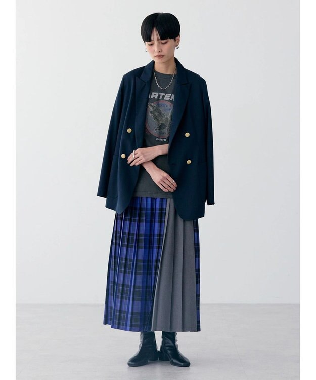 AMERICAN HOLIC アソートチェックプリーツスカート Purple