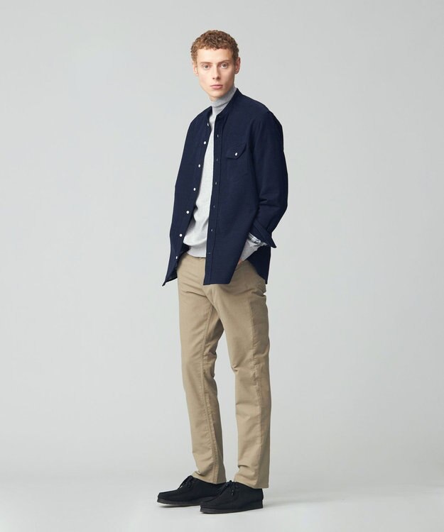 J.PRESS MEN ドビーストレッチ起毛パンツ ベージュ系