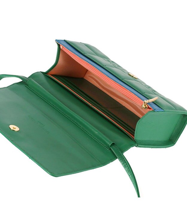 tsumori chisato CARRY ネコキルティング 財布ショルダー ミニバッグ ショルダーバッグ グリーン