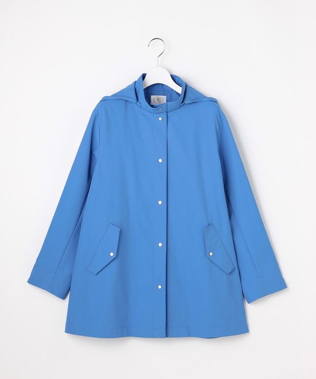 J.PRESS LADIES L 【2way】ドライツイルストレッチ フーデット アウター ブルー系