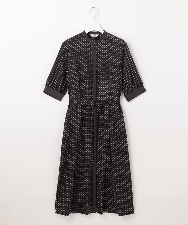 J.PRESS LADIES 【洗える】 ジオメトリック ワンピース グレー系5