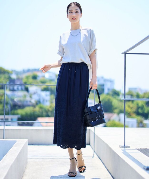 自由区 S 【人気素材・新色追加】ラスティックメッシュドルマンスリーブ Tブラウス ［新色］フラックスⅡ