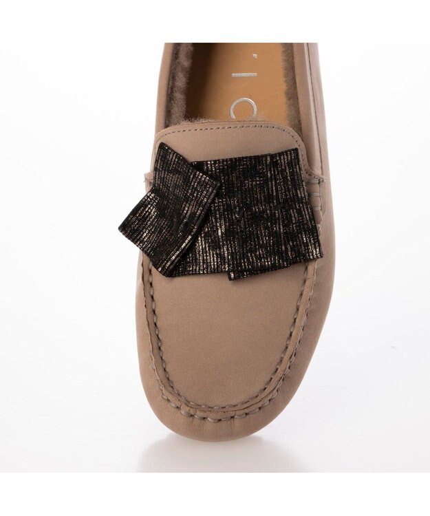 MODE ET JACOMO <D'ICI>ドレープモチーフモカシンシューズ オークヌバック