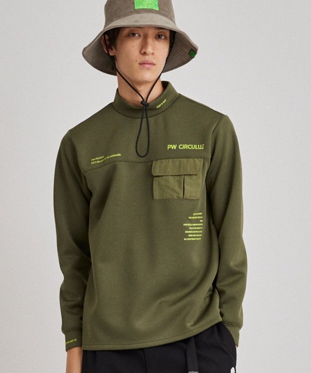 PW CIRCULUS 【ストレッチ / 快適 / 一枚でサマになる】【MEN】NEW ポケットモックT カーキ系