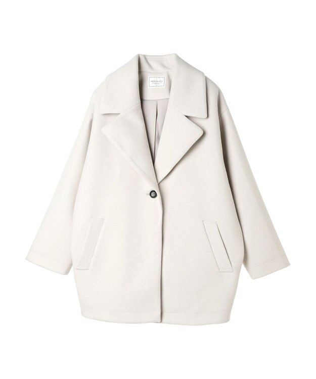 AMERICAN HOLIC 中空ＦＩＢＥＲコクーンミディコート Light Gray