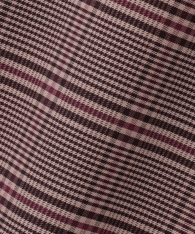 ANY SIS 【2WAY】リバーシブルチェック スカート ベージュチェック×ボルドー