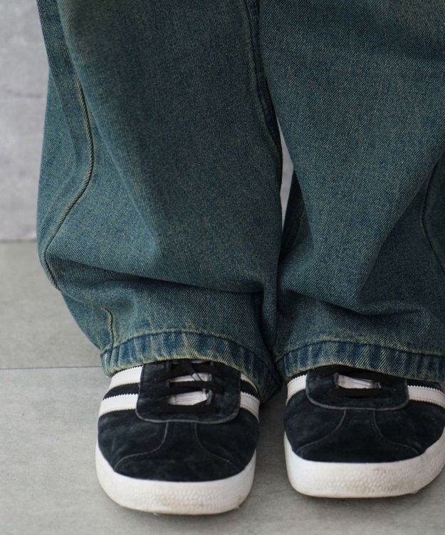 WEGO レースアップデニムパンツ デニム中濃加工色