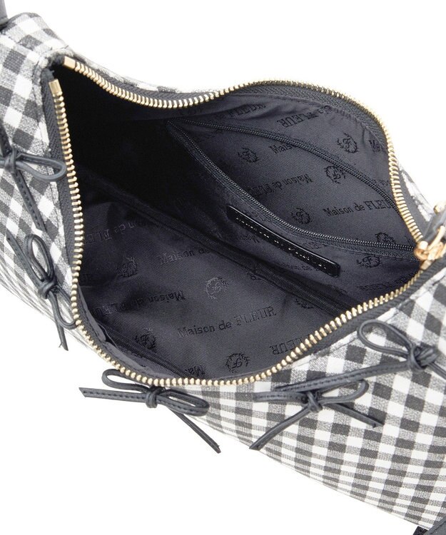Maison de FLEUR ナローリボンショルダーバッグ Gingham Check