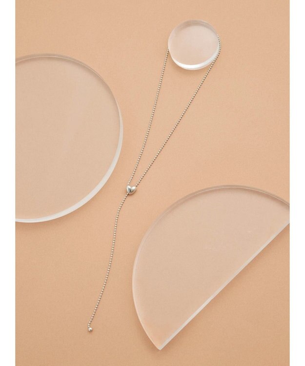 Green Parks ・ＨＡＬＦ　ＴＩＭＥ　Ｙ字ハートネックレス Silver