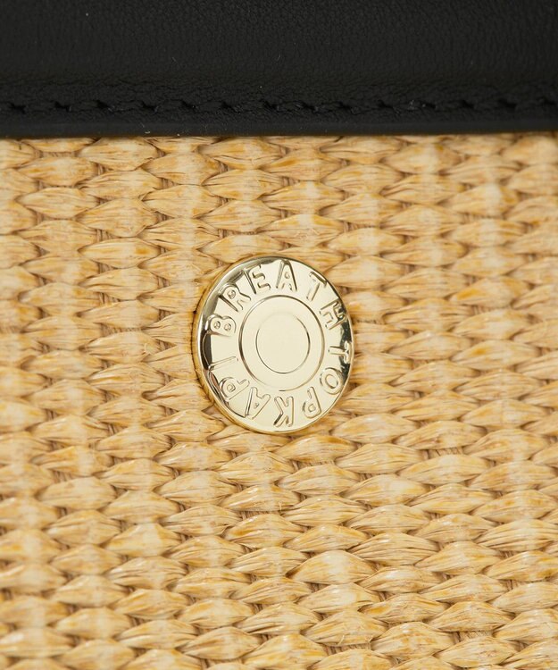 TOPKAPI 【Breath TOPKAPI】サングラスホルダー付き レザーコンビ カゴバッグ M ベージュ