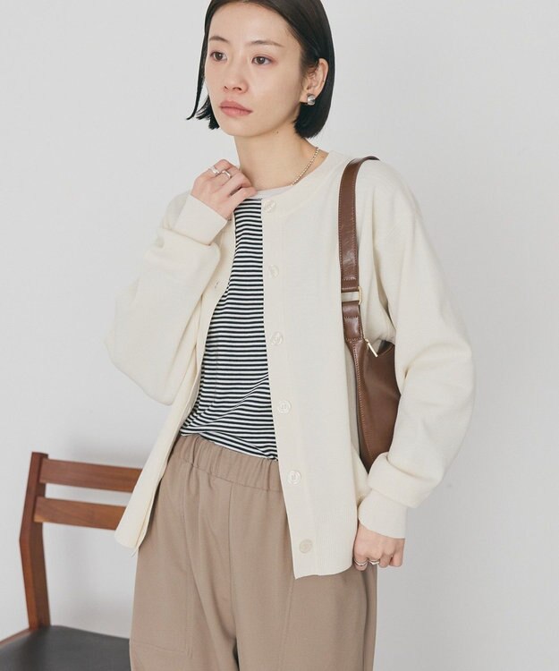 AMERICAN HOLIC クルーネックニットカーディガン Ivory