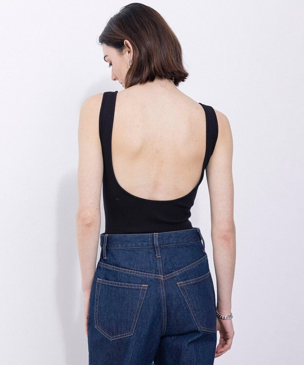 NAVE 【Nave・洗える/ストレッチ素材】ボディスーツ タンクトップ ブラック系