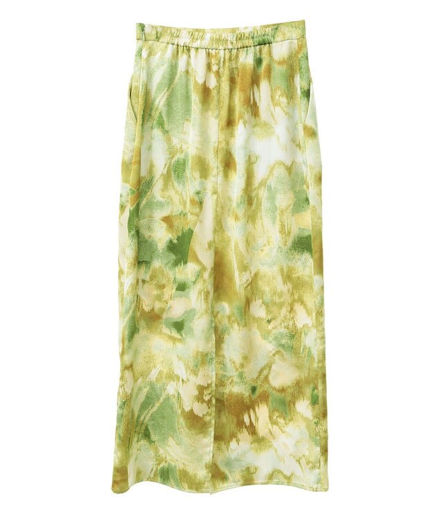 CRAFT STANDARD BOUTIQUE ゴムサテンスカート Green