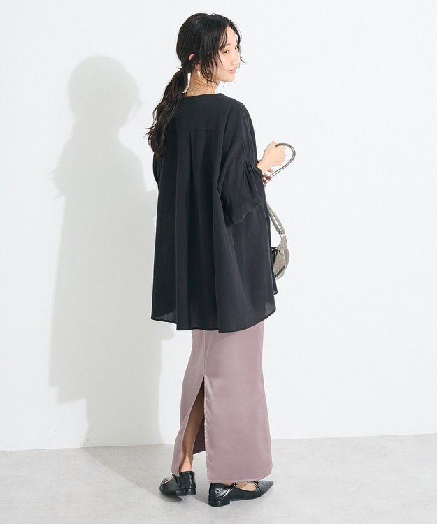 CRAFT STANDARD BOUTIQUE ゴムサテンスカート Lavender