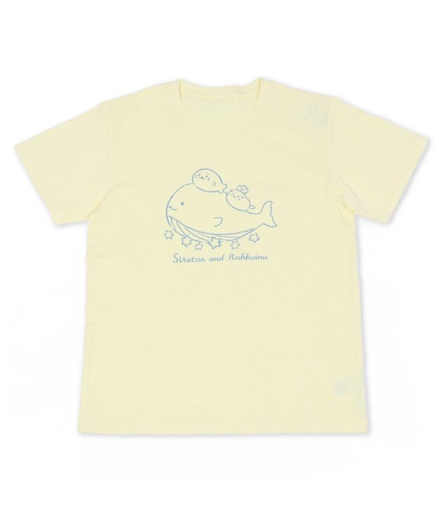 Mother garden しろたん Tシャツ 半袖 《星くじら柄》クリーム色 S/M/L/XL レディース メンズ ユニセックス 男女兼用 半袖 あざらし アザラシ かわいい キャラクター マザーガーデン 父の日 父の日ギフト クリーム色