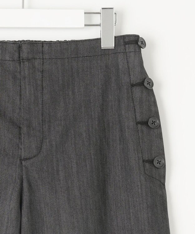 J.PRESS LADIES L 【洗える】T/C DENIM セミワイド パンツ ブラック系