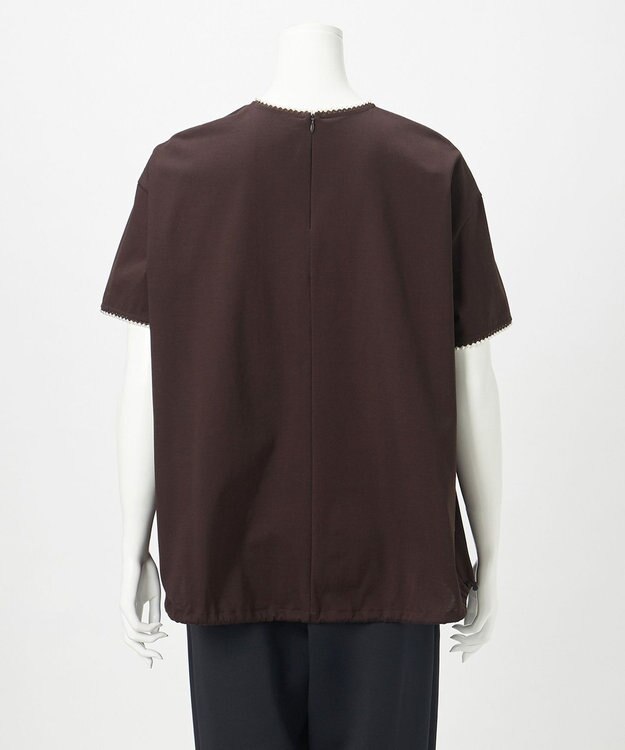 23区 L 【R(アール)】プレミアムコットンジャージー ドロスト カットソー ダークブラウン系