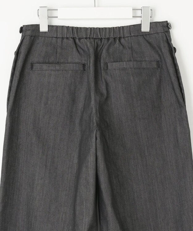 J.PRESS LADIES L 【洗える】T/C DENIM セミワイド パンツ ブラック系