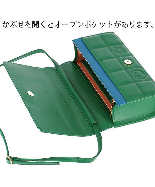 tsumori chisato CARRY ネコキルティング 財布ショルダー ミニバッグ ショルダーバッグ グリーン