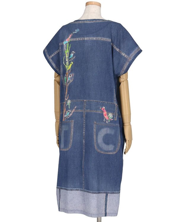 tsumori chisato SLEEP ツモリチサト ワンピース 綿100%(本体) 楊柳素材 3分袖 半袖 ロング丈 レディース UNT115 /ワコール コン