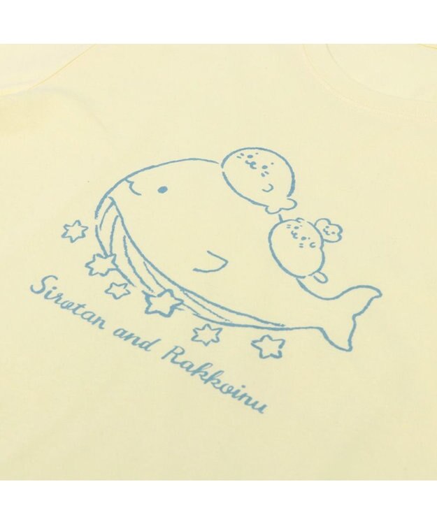 Mother garden しろたん Tシャツ 半袖 《星くじら柄》クリーム色 S/M/L/XL レディース メンズ ユニセックス 男女兼用 半袖 あざらし アザラシ かわいい キャラクター マザーガーデン 父の日 父の日ギフト クリーム色