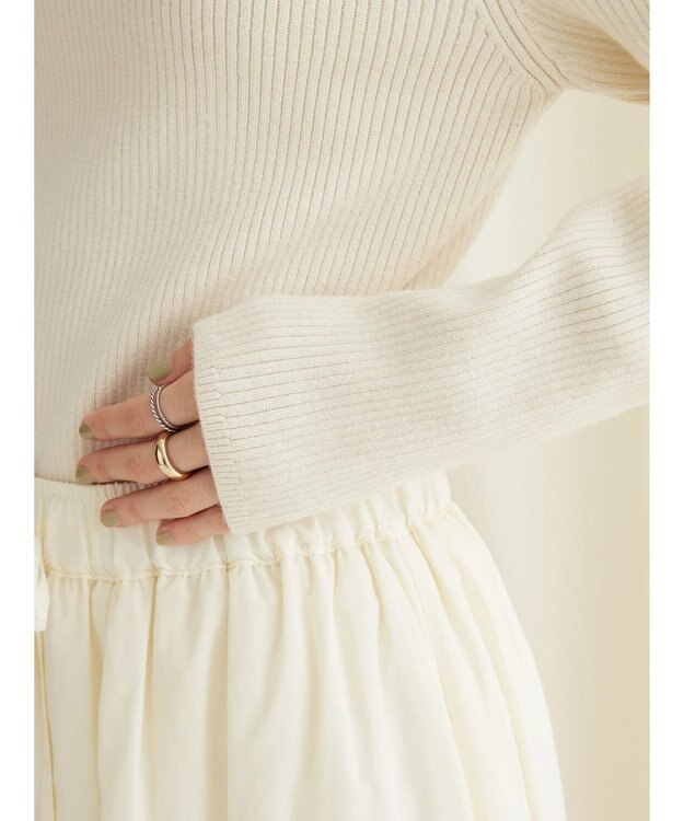 CRAFT STANDARD BOUTIQUE リブタートルネックニットプルオーバー Ivory