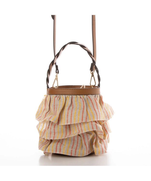 UNBILLION cachecache ミニフリルバケツ型2wayショルダーバッグ オレンジ