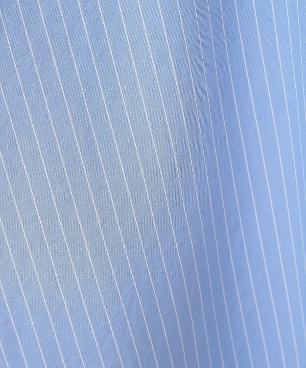 Green Parks バンドカラーストライプシャツ Stripe Blue