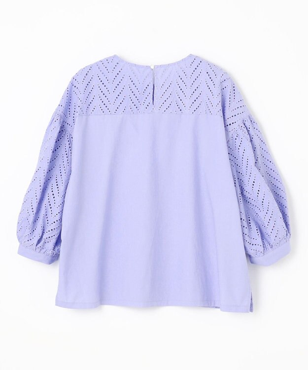 ANY 【洗濯機可】エンブロイダリーブラウス ラベンダー