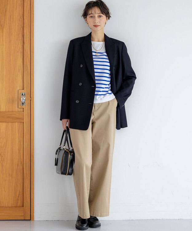 23区 L 【Oggi9月号掲載/洗える】ストレッチギャバ チノ パンツ ベージュ系