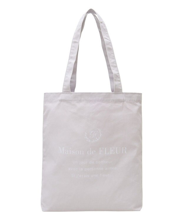 Maison de FLEUR EC限定ブランドロゴプリントキャンバストート Gray