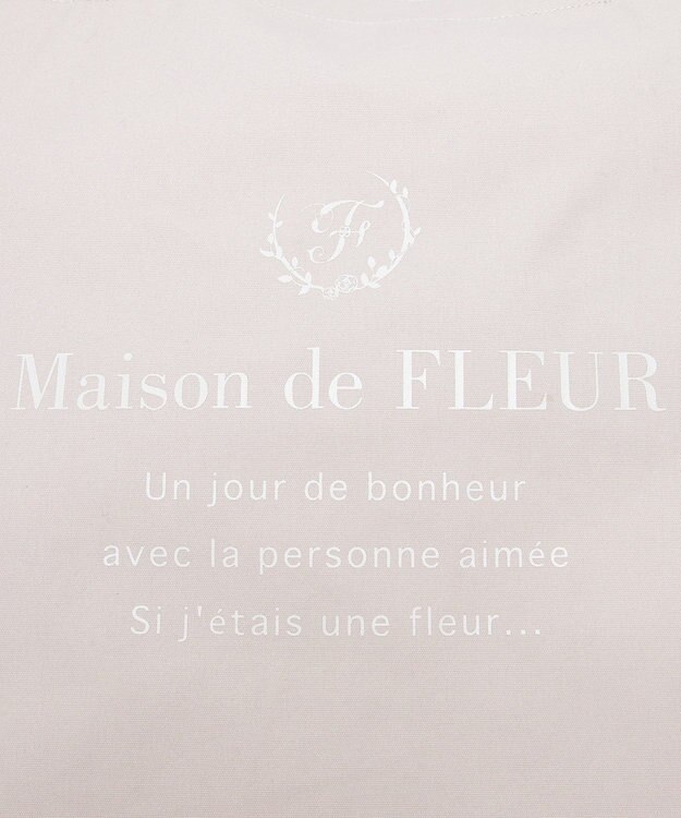 Maison de FLEUR EC限定ブランドロゴプリントキャンバストート Beige