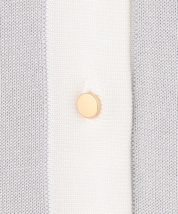 自由区 【XSサイズ～/洗える/セット可】シャインハイゲージ カーディガン ライトグレー系