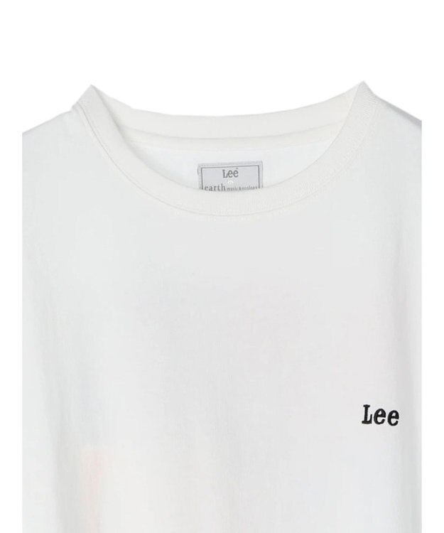 earth music&ecology Ｌｅｅ×ｅ．ｍ．ａ．ｅ　ＢＡＣＫ　ＰＲＩＮＴ　ＴＥＥ Off White