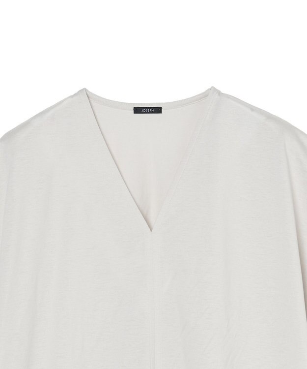 JOSEPH 【WEB&OUTLET限定・洗える】シアーコットンジャージー　ブラウス Light grey