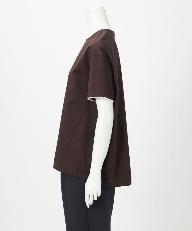 23区 L 【R(アール)】プレミアムコットンジャージー ドロスト カットソー ダークブラウン系