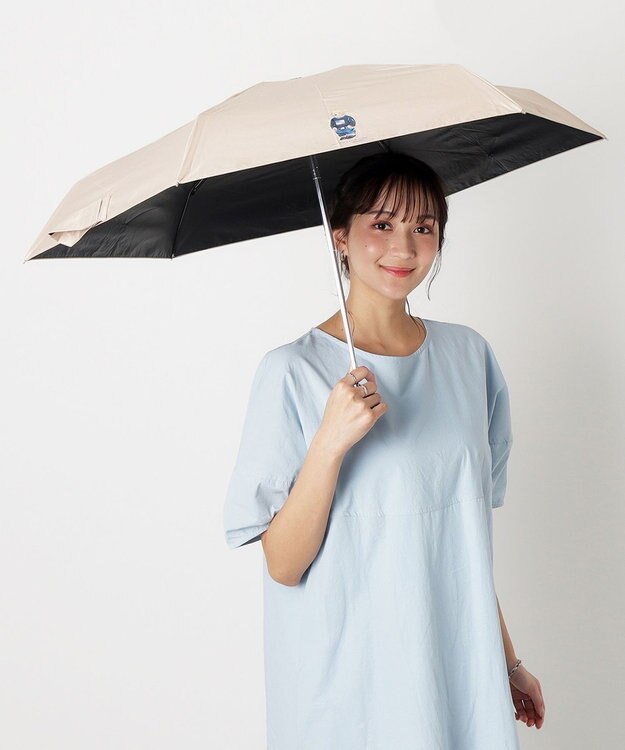 MOONBAT 【WEB限定】POLO RALPH LAUREN(ポロ ラルフローレン) 晴雨兼用日傘 折りたたみ傘 コンパクト ポロベア 一級遮光 遮熱 UV ベージュ