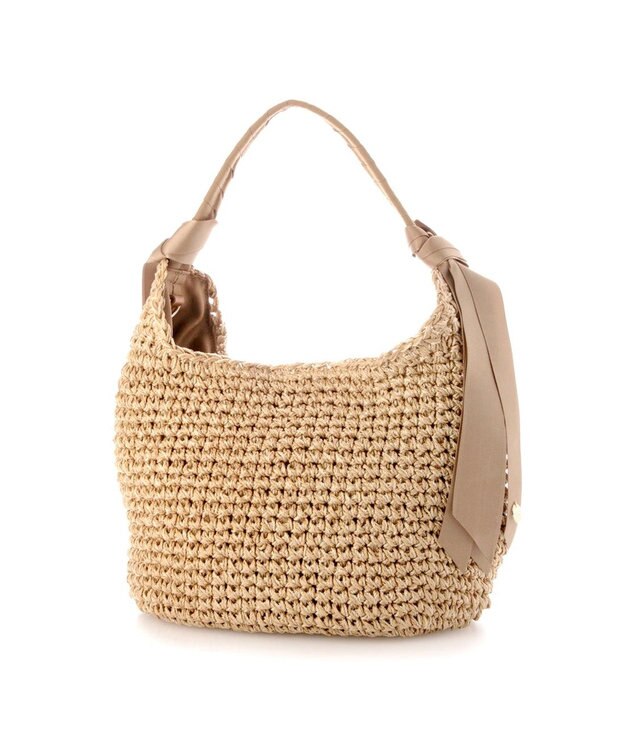 UNBILLION カシュカシュ cachecache / 下がりグログランクロッシェ2wayミニトート ブラウン