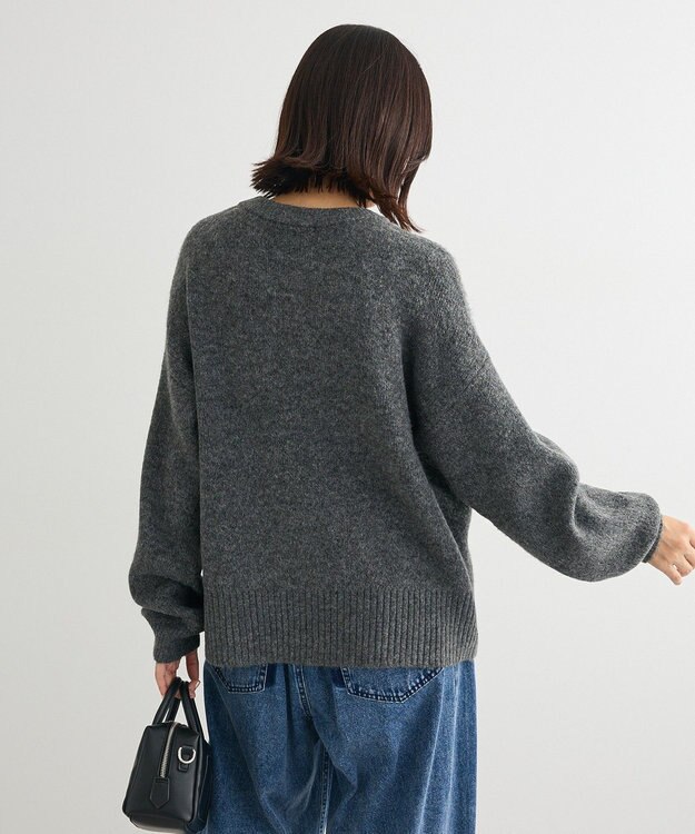 Green Parks ｆｕｗａっと袖パフニットプルオーバー Gray Mixture