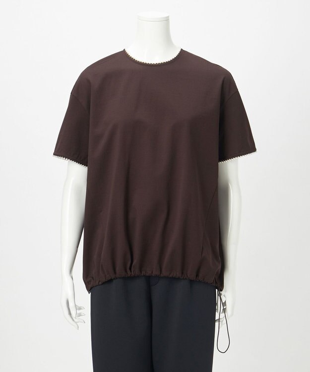 23区 L 【R(アール)】プレミアムコットンジャージー ドロスト カットソー ダークブラウン系