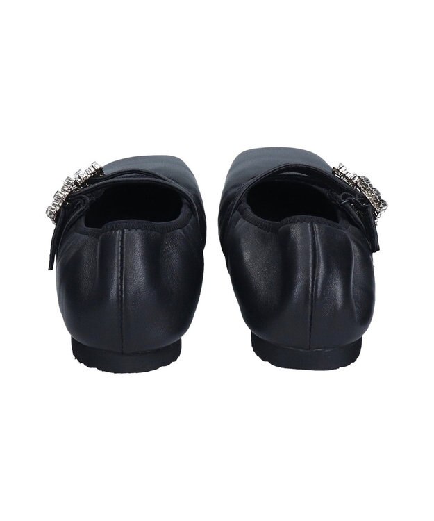 Bridget Birkin 【PARADIS COULEUR】ビジューバックルダブルストラップバレエ ブラック
