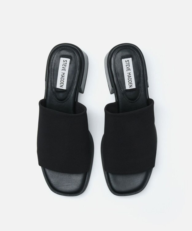 STEVE MADDEN SLIDESTERボリュームソールワンバンドサンダル ブラック