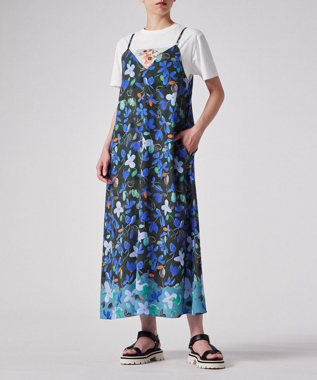 Paul Smith Cyclamen キャミソール ワンピース カーキ