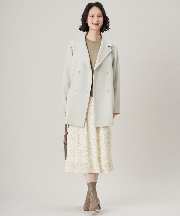 自由区 【洗える】エアフロートレンチ コート グレージュ