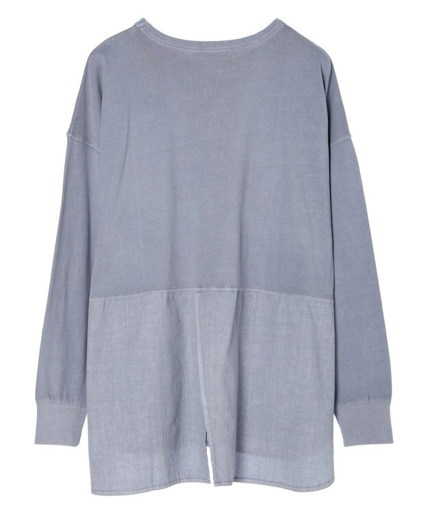 Green Parks ピグメントドッキングスリットデザインチュニック Sax